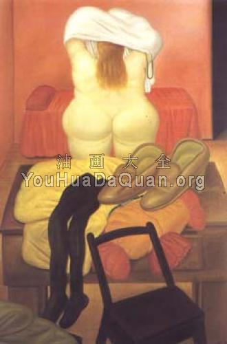 Still Life with Woman Undressing - 费尔南多·博特罗